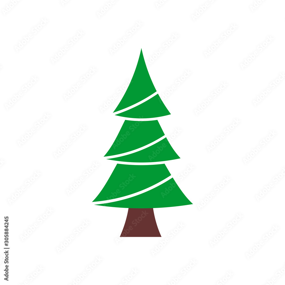 Fototapeta premium Christmas tree icon vector design symbol