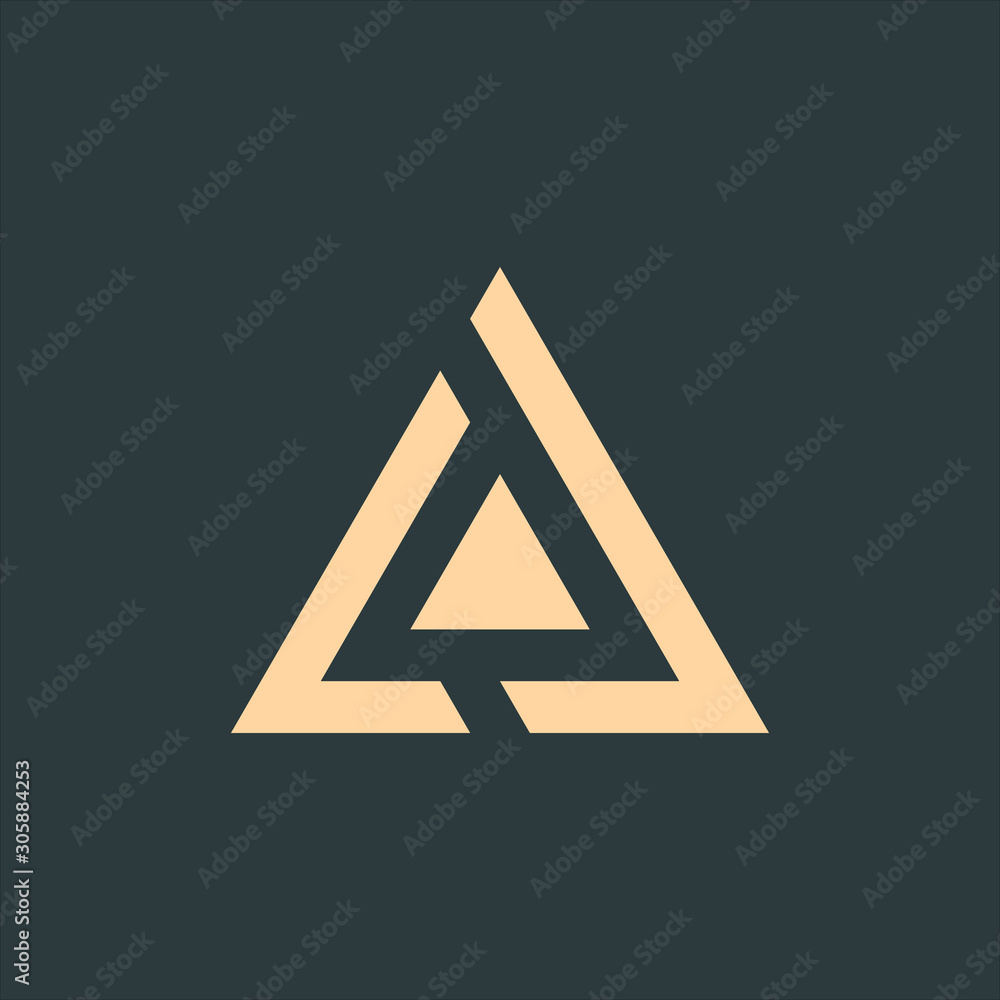 Two Triangle tech business logo design template. Stock Vector ...