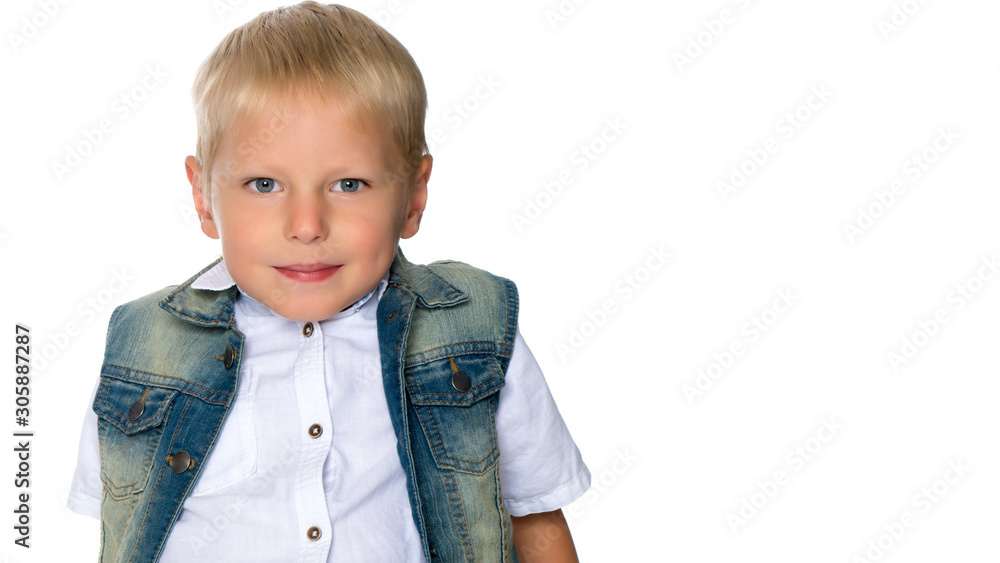 The little boy smiles. Portrait.Close-up. The little boy smiles. Portrait.Close-up.