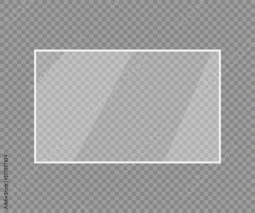 realistic transparent glass on a transparent background, vector