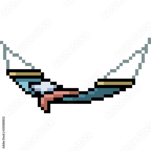 vector pixel art hammock
