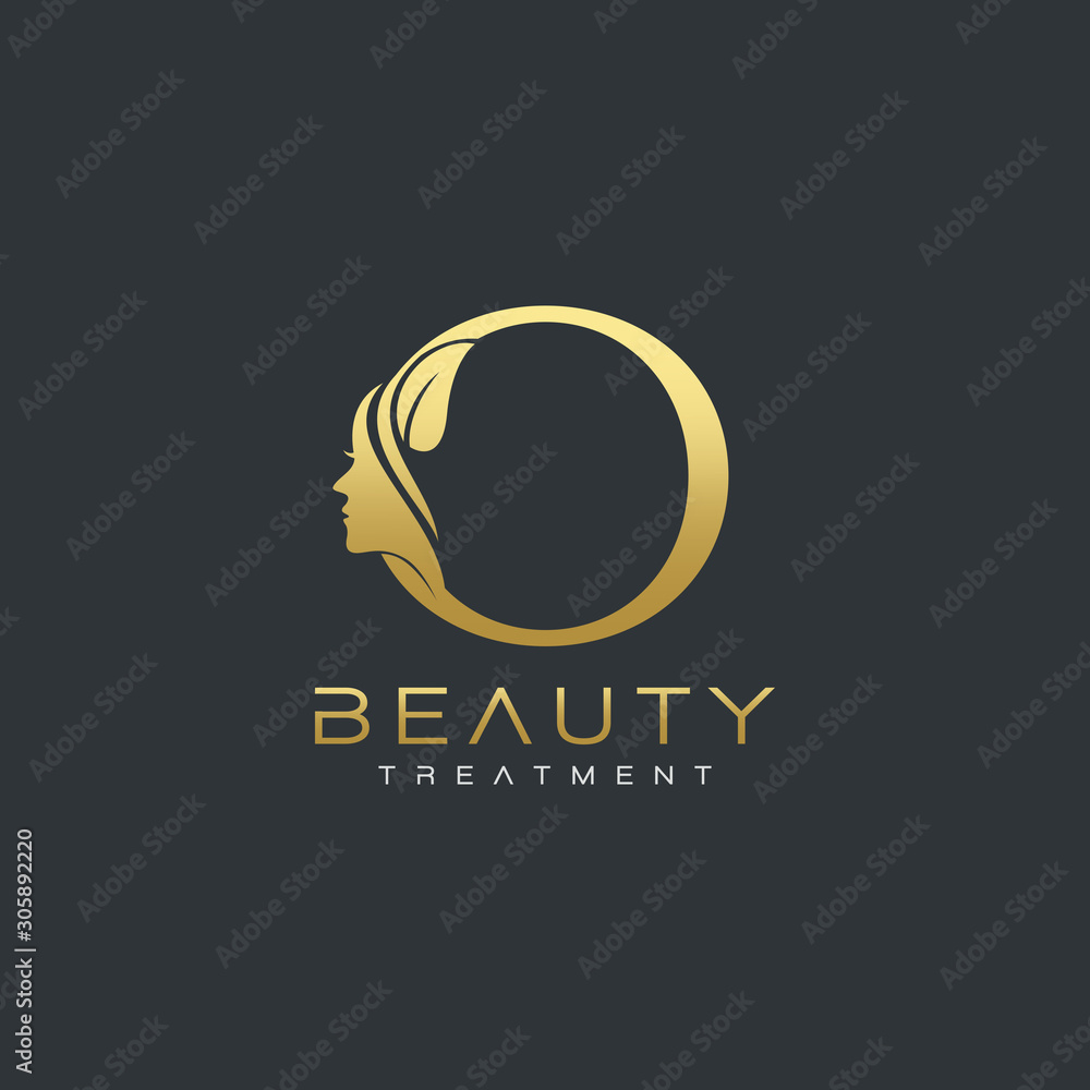 O Letter Luxury Beauty Face Logo Design Vector Stock Vector | Adobe Stock