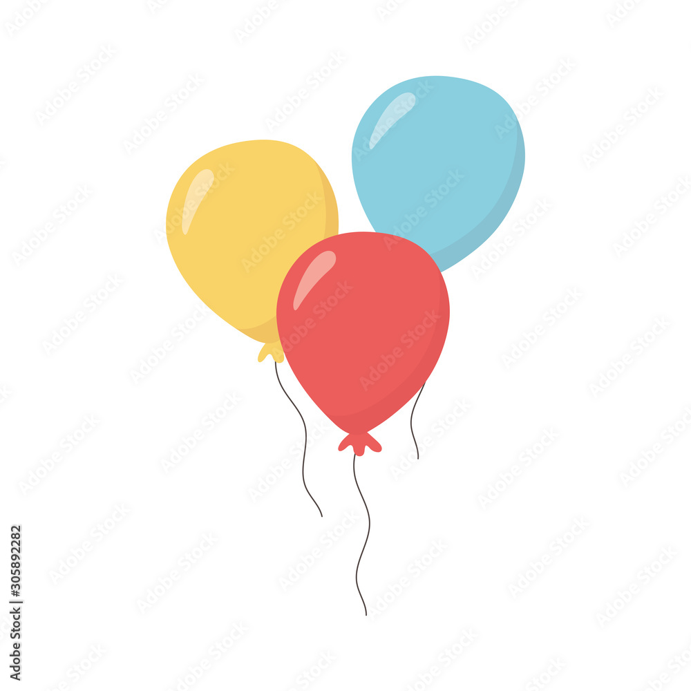 Isolated balloons icon vector design Isolated balloons icon vector design