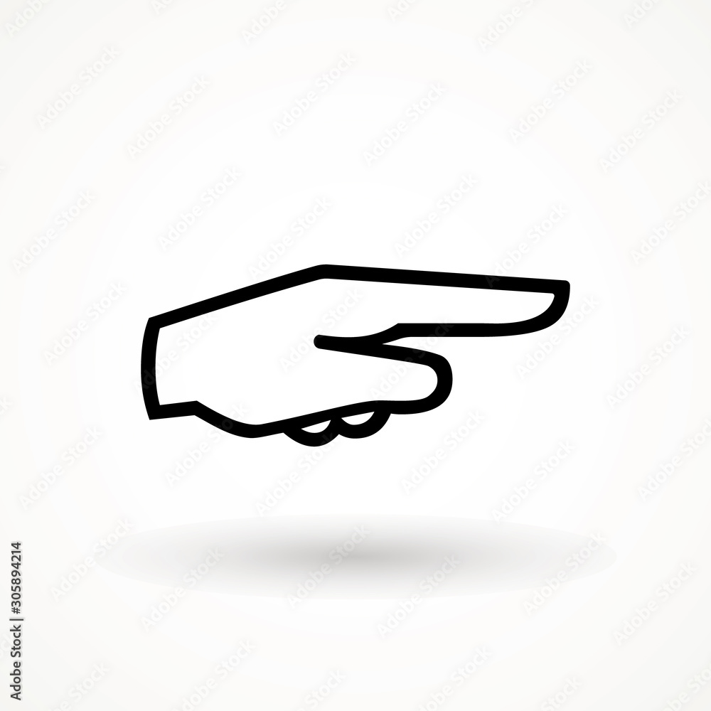 hand point icon. Pointing finger sign. Linear style illustration isolated on white. Pointing Navigation sign. Hand indicating the direction. Trendy symbol for website design web button, mobile app hand point icon. Pointing finger sign. Linear style illustration isolated on white. Pointing Navigation sign. Hand indicating the direction. Trendy symbol for website design web button, mobile app