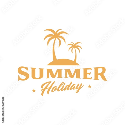 holiday and summer logo, icon and template