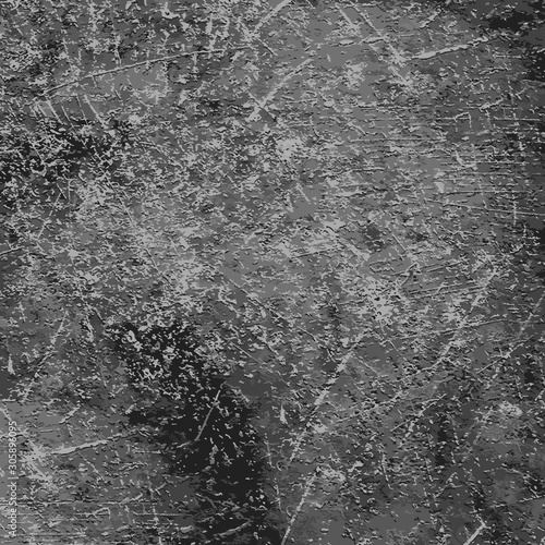 Grunge background black and white. Urban gloomy texture of the walls. Abstract monochrome pattern of dirt. Pattern of dust, chips, cracks