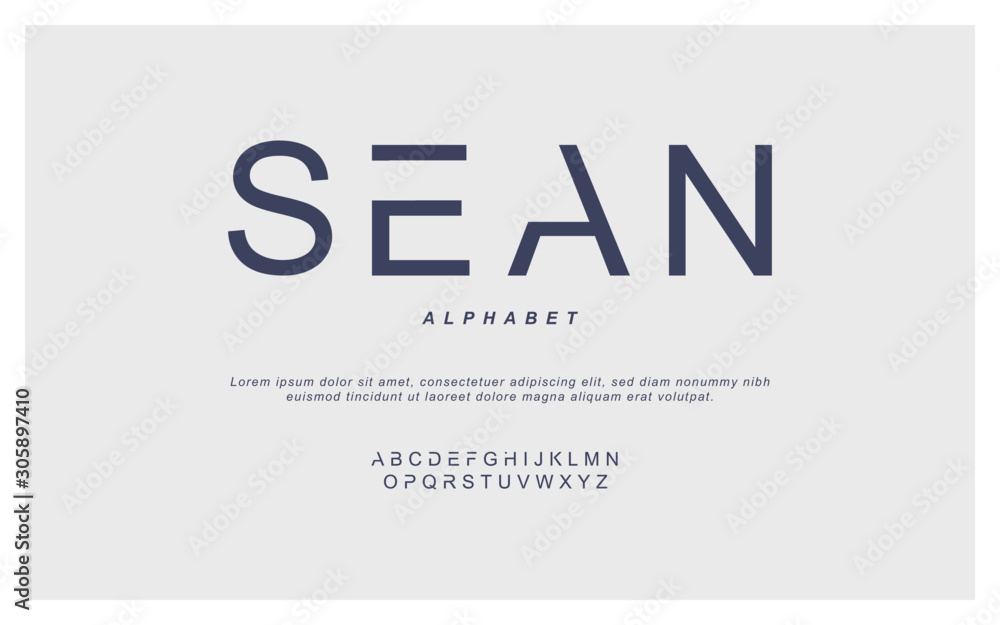 Modern font design, trendy alphabet letters and numbers vector ...