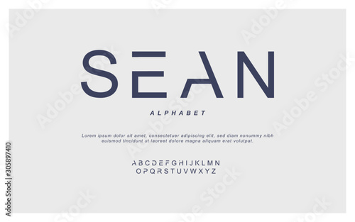 Modern font design, trendy alphabet letters and numbers vector illustration