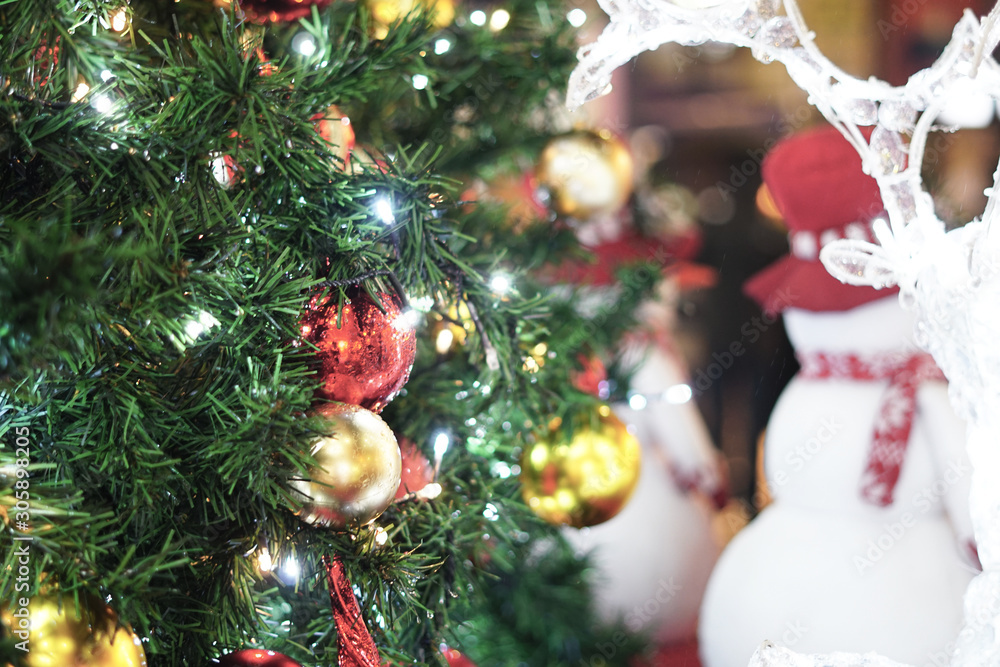 Christmas tree and Christmas decoration Christmas tree and Christmas decoration