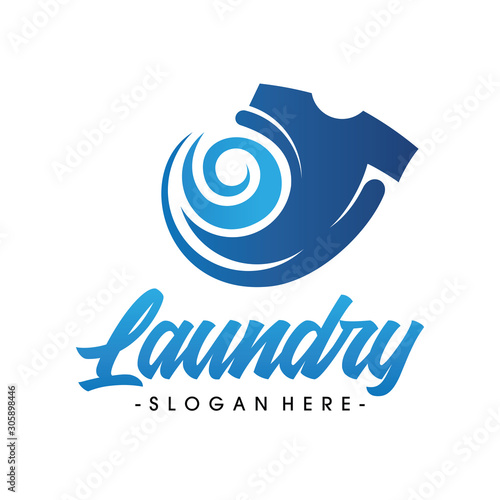 Laundry Logo, Dry Cleaning Logo, Creative laundry logo Vector