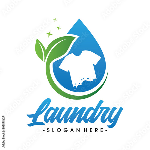 Laundry Logo, Dry Cleaning Logo, Creative laundry logo Vector