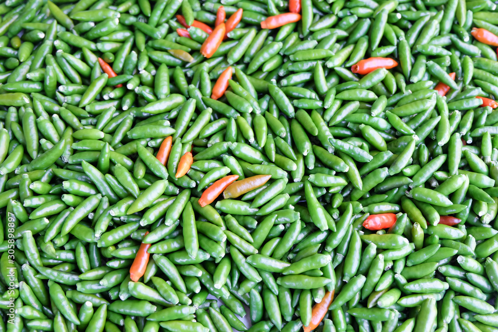 Red and green chillies mixed Red and green chillies mixed