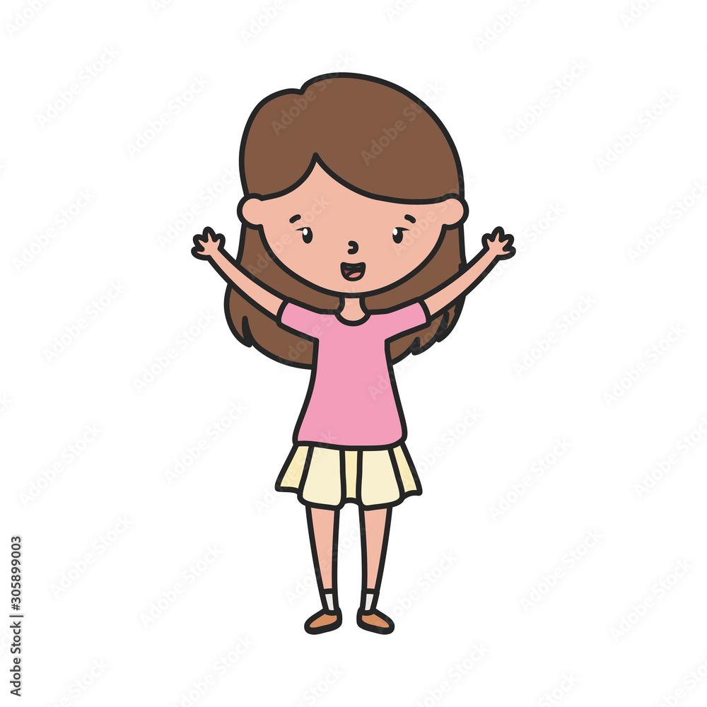 Isolated girl cartoon vector design