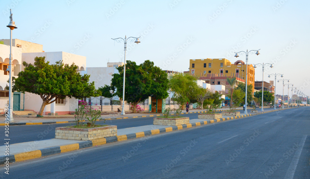 The small Egyptian town Safaga. Street