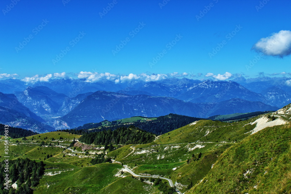 Fototapeta premium wonderful mountain view and horizon view by Monte Grappa, Italy