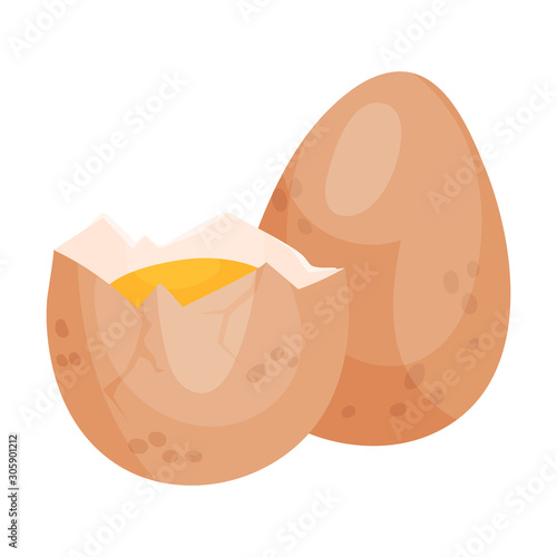 Egg Ingredient For Gnocchi Preparation Vector Illustration