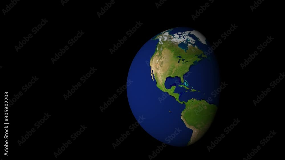 Globe rolling around 360 degrees. Loop of earth spinning around 4K 3D animation on black background. Day and night line. Made of public domain image from NASA Globe rolling around 360 degrees. Loop of earth spinning around 4K 3D animation on black background. Day and night line. Made of public domain image from NASA