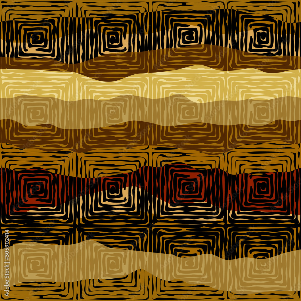 Fototapeta premium Vector ethnic tribal pattern. Seamless art image.