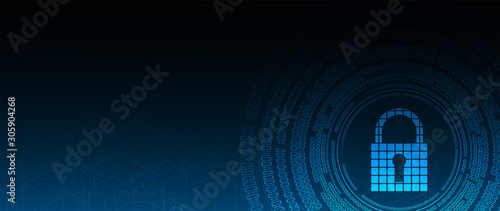 Cybersecurity and information or network protection. Future technology web services for business and internet project