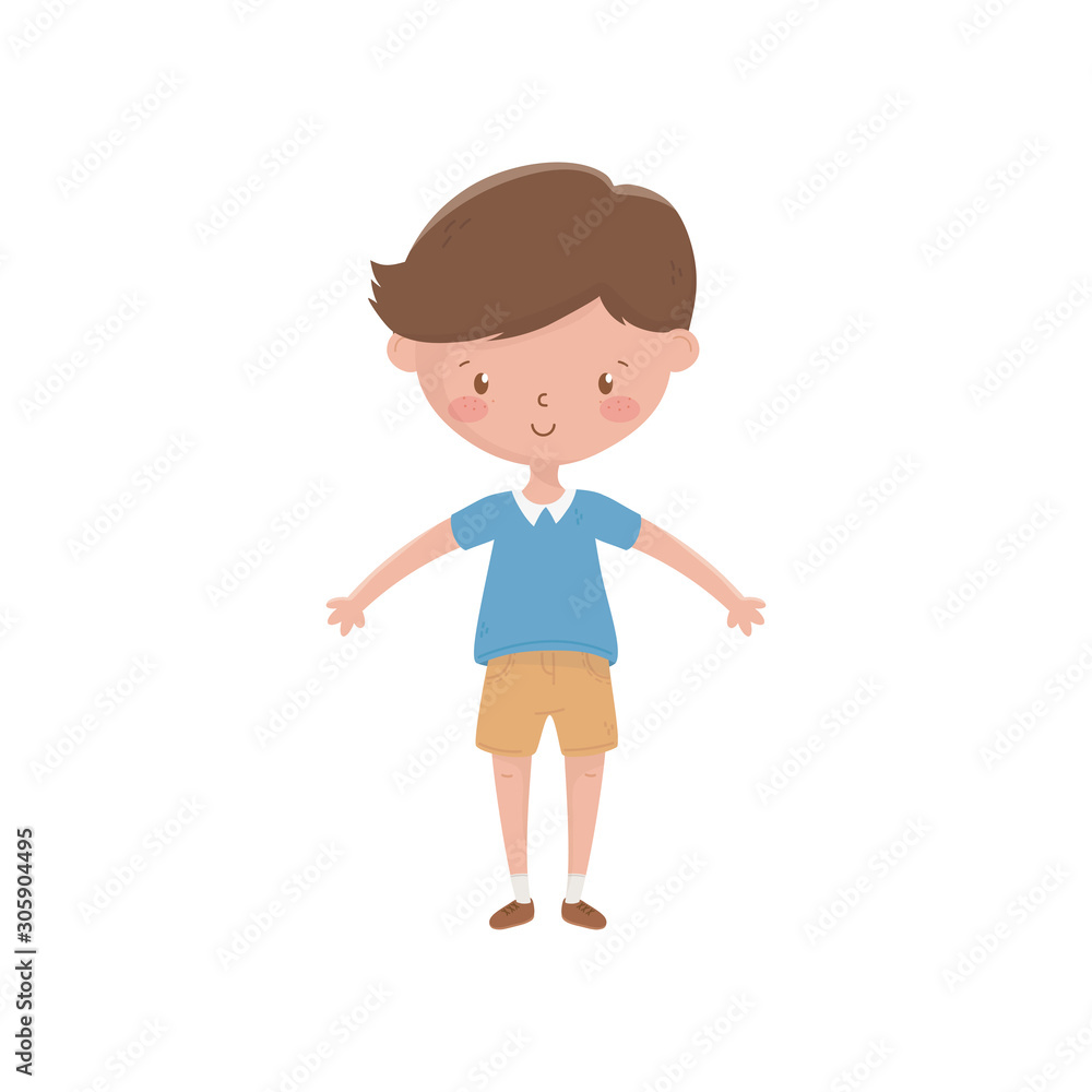 Isolated boy cartoon vector design