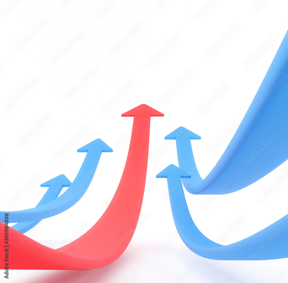 Arrow up successful business motivation concept levels on white background, geometric shape with business. isometric step graph or minimal idea creative concept 3d illustration Arrow up successful business motivation concept levels on white background, geometric shape with business. isometric step graph or minimal idea creative concept 3d illustration