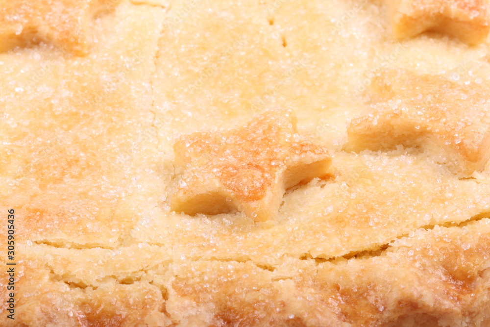 New Year Apple Pie On White Background New Year Apple Pie On White Background