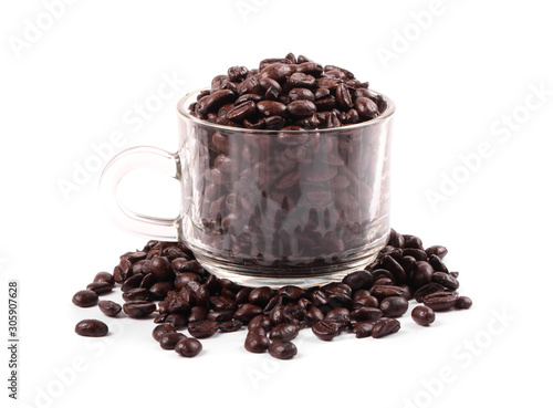 Coffee bean in cup