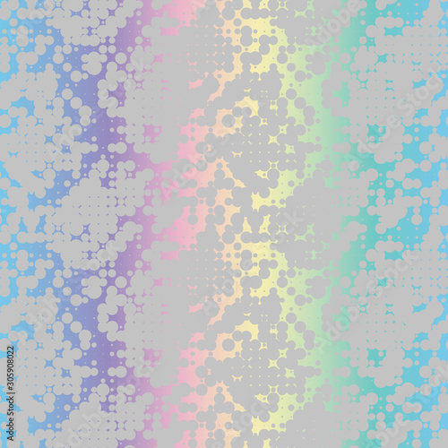 Rainbow striped variegated bleed ink holographic pearlescent opalescent geometric seamless repeat vector pattern swatch.