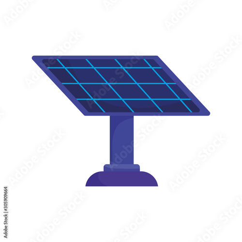 ecology solar panel alternative power icon