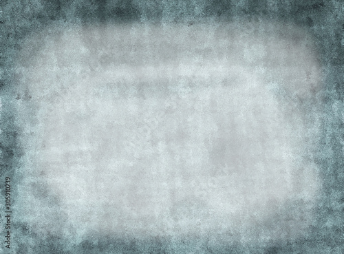 Grunge abstract faded parchment blue wallpaper design background