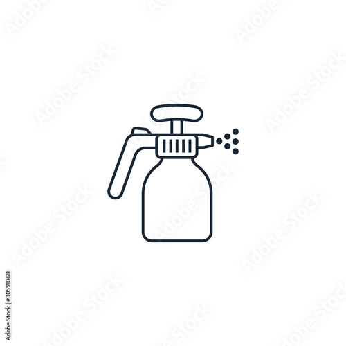 Spray bottle creative icon. line simple illustration. From gardening icons collection. Isolated Spray bottle sign on white background
