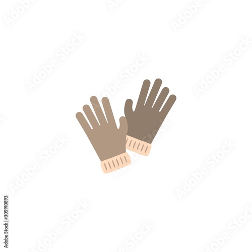 Garden gloves creative icon. flat simple illustration. From gardening icons collection. Isolated Garden gloves sign on white background
