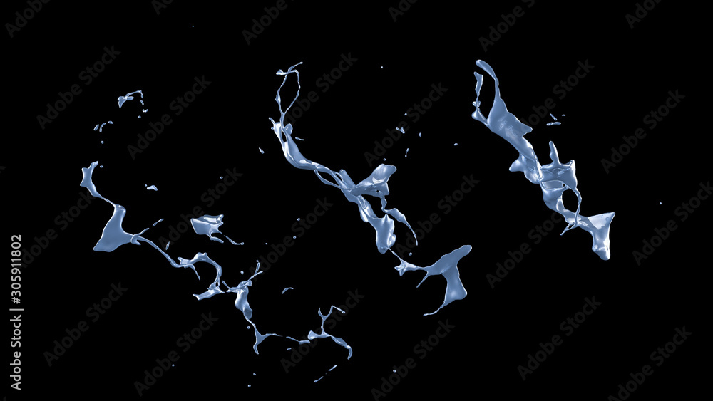 Splash fluid. 3d illustration, 3d rendering. Splash fluid. 3d illustration, 3d rendering.