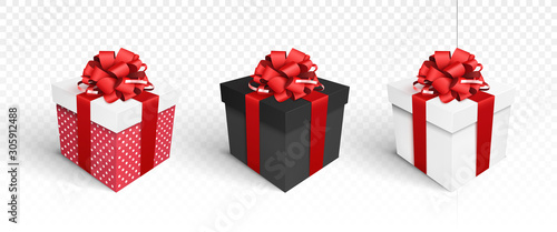 Gift boxes isolated on white