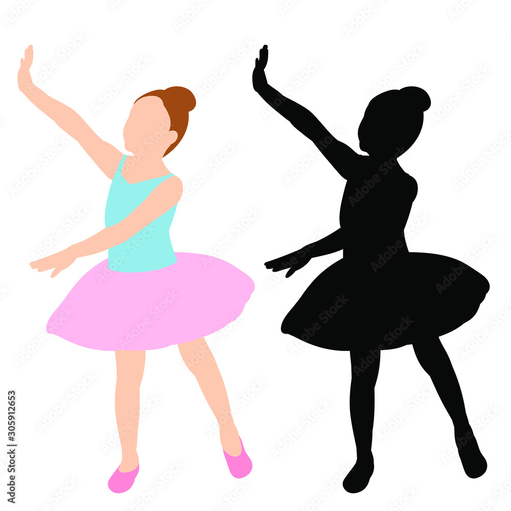 silhouette of a ballerina child dancing ballet silhouette of a ballerina child dancing ballet