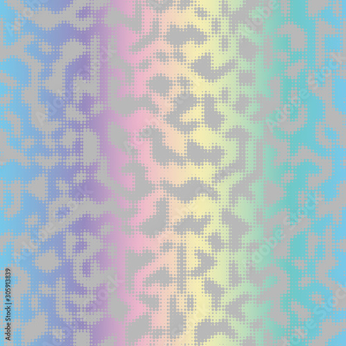 Rainbow striped variegated bleed ink holographic pearlescent opalescent geometric seamless repeat vector pattern swatch.