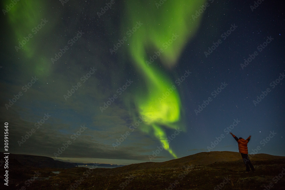 Northern lights in Nordkapp, Norway
