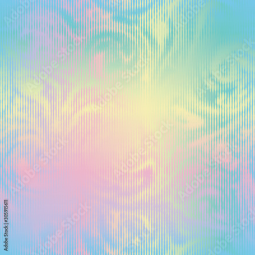 Rainbow striped variegated bleed ink holographic pearlescent opalescent geometric seamless repeat vector pattern swatch.