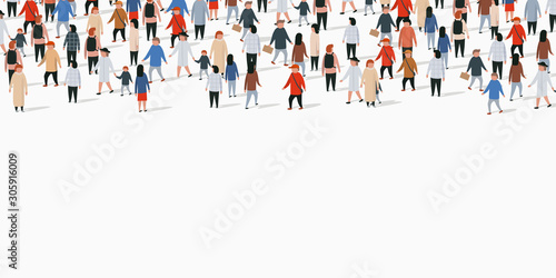 Large group of people on white background. People communication concept.