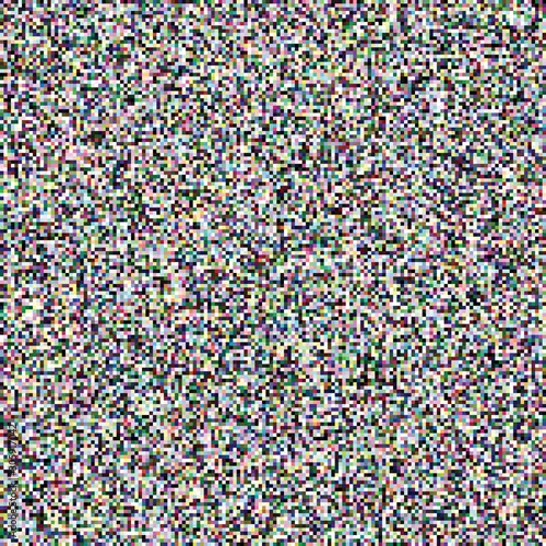 Static noise bad signal tv screen seamless repeat vector pattern swatch. Digital glitch error old television look. Generative art, made with code.