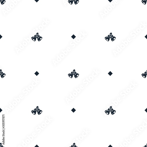 christmas bell filled element background. Christmas theme, with dots seamless pattern. Simple and modern christmas bell creative wallpaper.