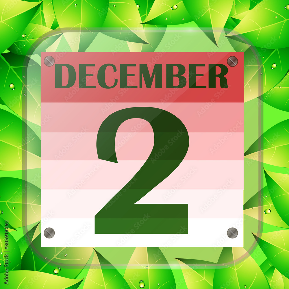 December 2 Icon Calendar Date For Planning Important Day With Green december-2-icon-calendar-date-for-planning-important-day-with-green