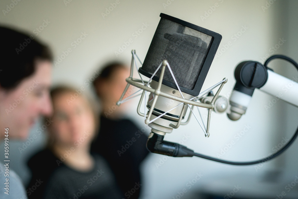 Mikrofon im Studio Mikrofon im Studio
