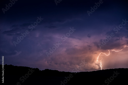 Lightning in Montsec, Lleida, Catalonia, Spain