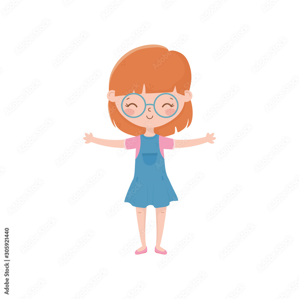 Isolated girl cartoon vector design