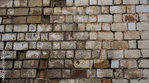 brick old broken texture background