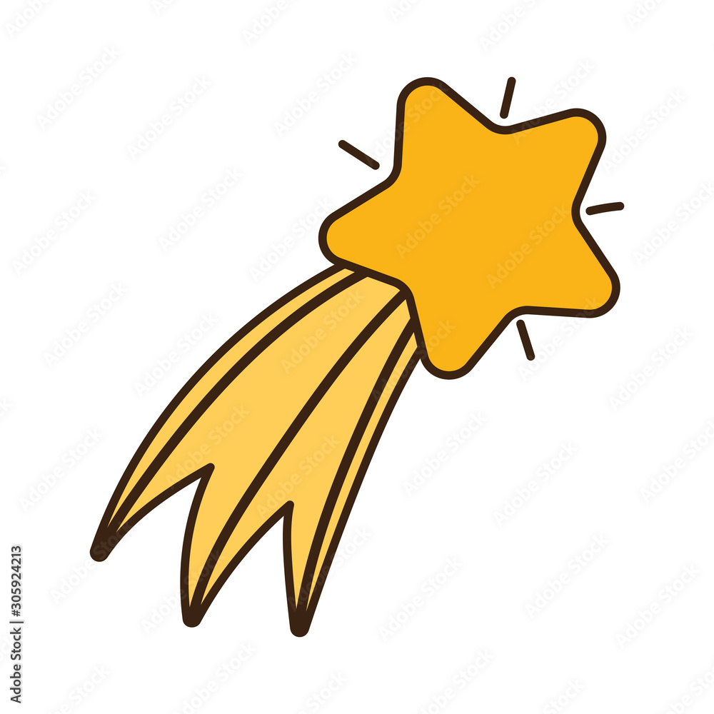 gold shooting star decoration ornament icon gold shooting star decoration ornament icon