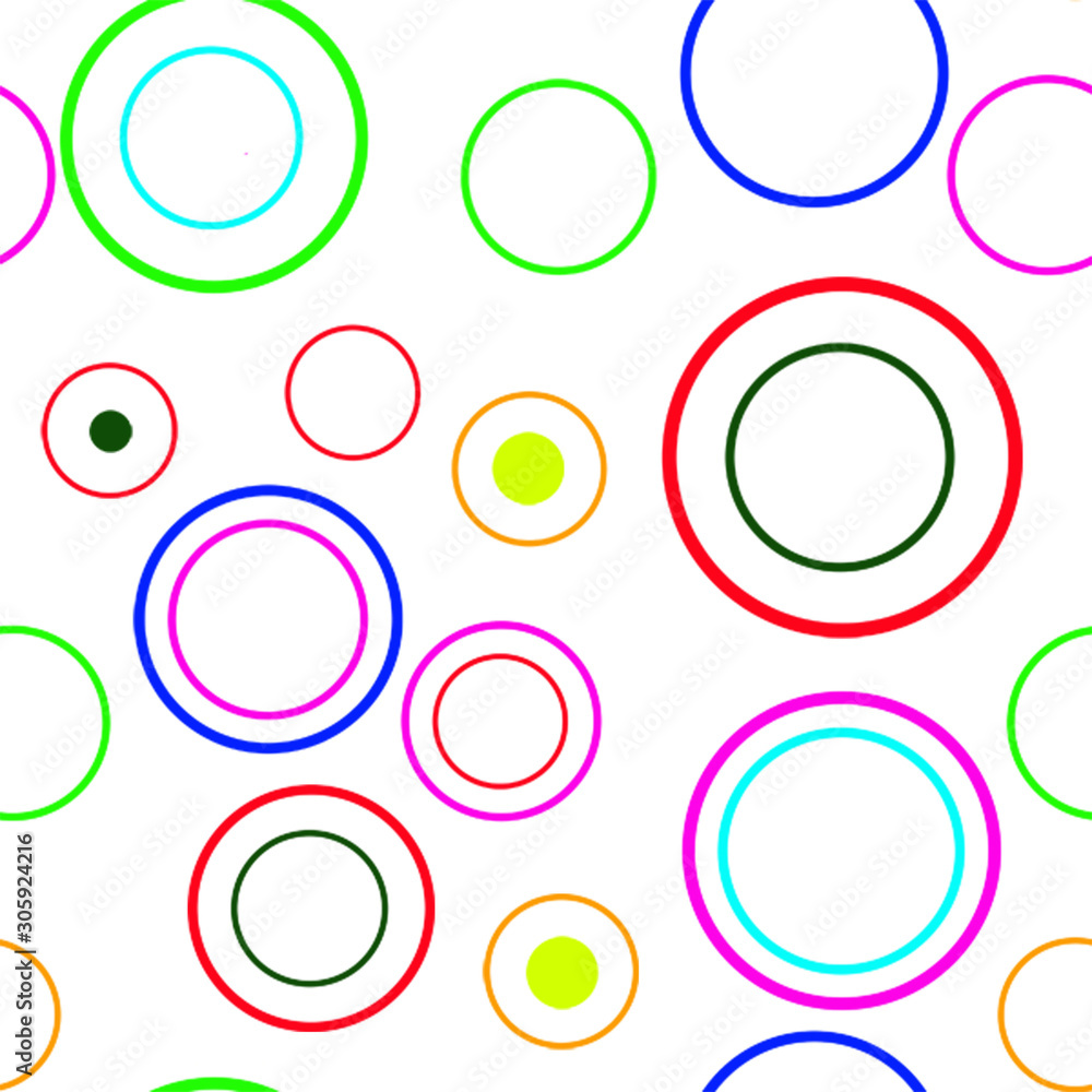 Randomly arranged circles of different colors. Seamless background. Randomly arranged circles of different colors. Seamless background.