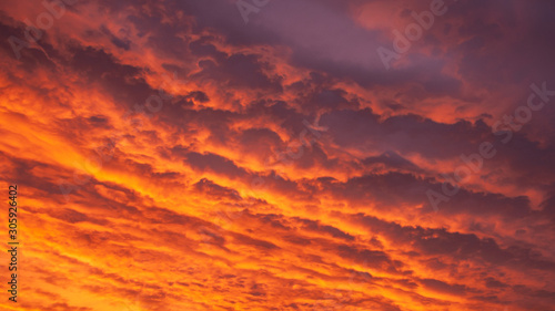 red sky sunset