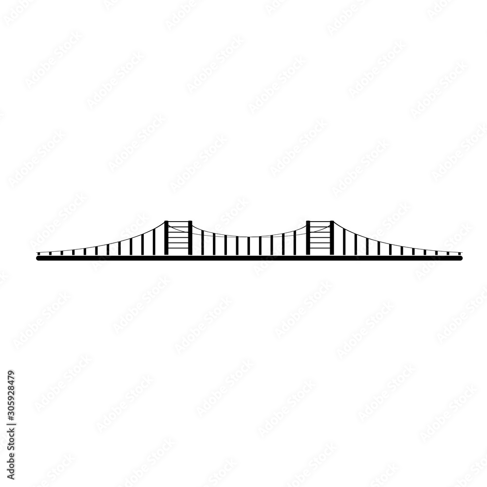 Fototapeta premium Bridge Concept Logo Design Template